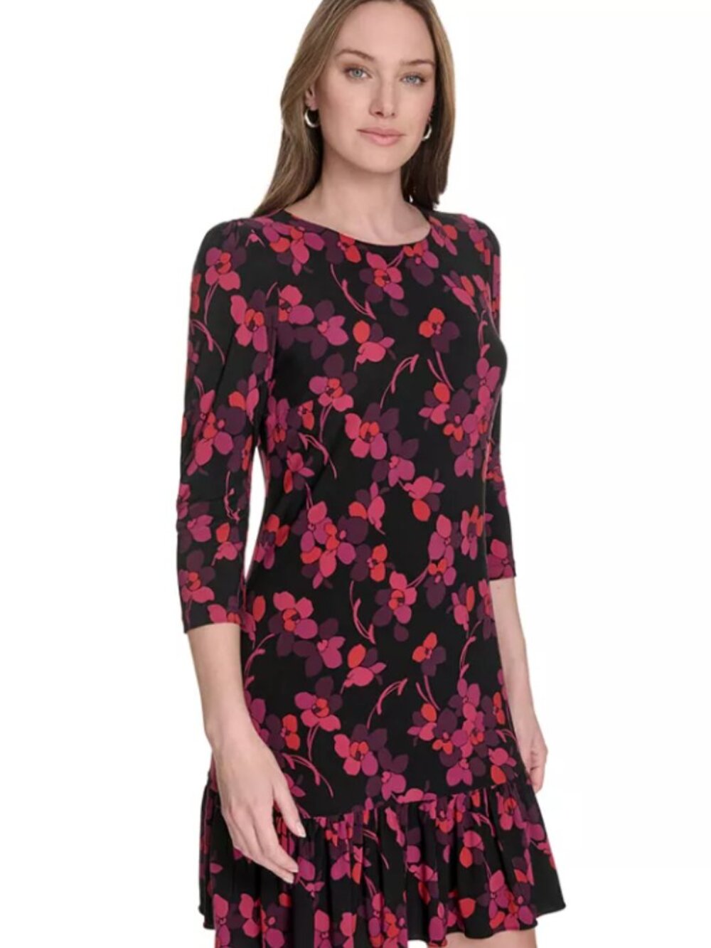 Tommy Hilfiger Women's 3/4-Sleeve Jersey Shift Dress